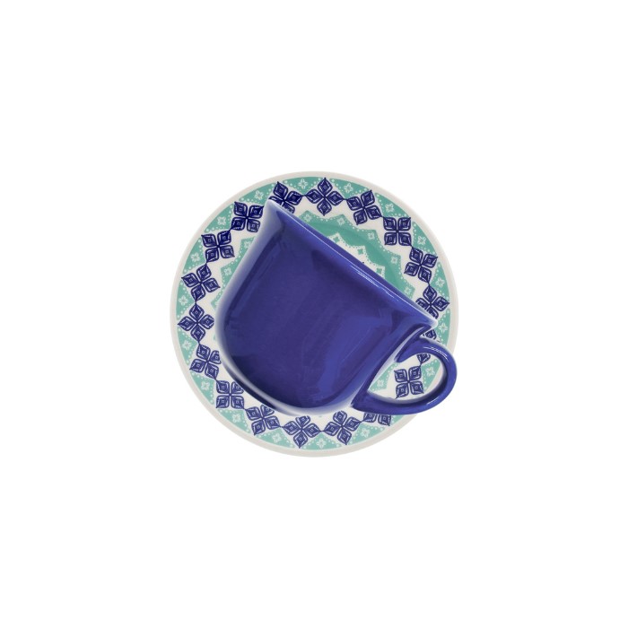 Kit 4 Xícaras de Chá com Pires Cerâmica Donna Oxford 180ml Grécia